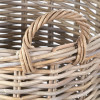 Tobs S/4 Grey Kubu Rattan Round Log Baskets