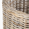 Tobs S/4 Grey Kubu Rattan Round Log Baskets