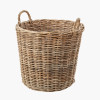 Tobs Grey Kubu Rattan Tall Round Storage Basket