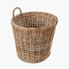 Tobs Grey Kubu Rattan Tall Round Storage Basket