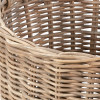 Tobs Grey Kubu Rattan Tall Round Storage Basket