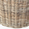 Tobs Grey Kubu Rattan Tall Round Storage Basket