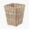 Tobs Grey Kubu Rattan Square Waste Paper Bin