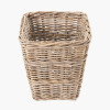 Tobs Grey Kubu Rattan Square Waste Paper Bin