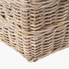 Tobs Grey Kubu Rattan Square Waste Paper Bin