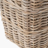 Tobs Grey Kubu Rattan Square Waste Paper Bin