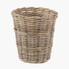 Tobs Grey Kubu Rattan Round Waste Paper Bin