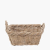 Tobs S/3 Grey Kubu Rattan Oval Shopping Basket with 2 Rectangular Storage Baskets