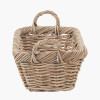 Tobs S/3 Grey Kubu Rattan Oval Shopping Basket with 2 Rectangular Storage Baskets