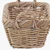 Tobs S/3 Grey Kubu Rattan Oval Shopping Basket with 2 Rectangular Storage Baskets