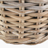 Tobs Indoor Outdoor Grey Kubu Rattan Round Basket Planter