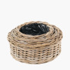 Tobs S/3 Indoor Outdoor Grey Kubu Rattan Round Basket Planters