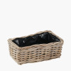 Tobs S/3 Indoor Outdoor Grey Kubu Rattan Rectangular Basket Planters