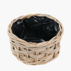 Tobs Indoor Outdoor Grey Kubu Rattan Triple Weave Round Basket Planter