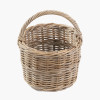 Tobs Grey Kubu Rattan Straight Sided Shopping Basket