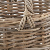 Tobs Grey Kubu Rattan Straight Sided Shopping Basket