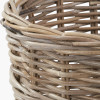 Tobs Grey Kubu Rattan Straight Sided Shopping Basket