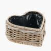 Tobs Indoor Outdoor Grey Kubu Rattan Heart Shaped Basket Planter