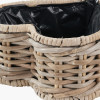 Tobs Indoor Outdoor Grey Kubu Rattan Heart Shaped Basket Planter