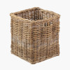 Tobs Grey Kubu Rattan Square Storage Basket