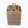 Tobs S/2 Grey Kubu Rattan Rectangular Wheeled Logs Baskets