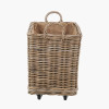 Tobs S/2 Grey Kubu Rattan Rectangular Wheeled Logs Baskets