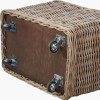 Tobs S/2 Grey Kubu Rattan Rectangular Wheeled Logs Baskets