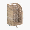 Tobs S/2 Grey Kubu Rattan Log Basket Trolleys