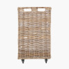 Tobs S/2 Grey Kubu Rattan Log Basket Trolleys