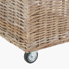 Tobs S/2 Grey Kubu Rattan Log Basket Trolleys