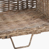 Tobs S/2 Grey Kubu Rattan Log Basket Trolleys