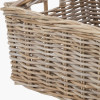 Tobs S/3 Grey Kubu Rattan Rectangular Storage Baskets with Inset Handles