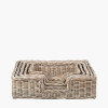 Tobs S/5 Grey Kubu Rattan Basket Dog Beds