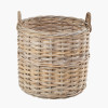 Tobs S/4 Grey Kubu Rattan Tall Round Storage Baskets