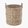 Tobs S/4 Grey Kubu Rattan Tall Round Storage Baskets