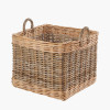 Tobs S/5 Grey and White Kubu Rattan Square Storage Baskets