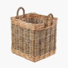 Tobs S/5 Grey and White Kubu Rattan Square Storage Baskets