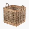 Tobs S/5 Grey and White Kubu Rattan Square Storage Baskets