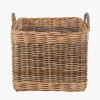 Tobs S/5 Grey and White Kubu Rattan Square Storage Baskets