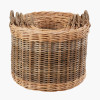 Tobs S/5 Grey and White Kubu Rattan Round Storage Baskets