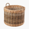 Tobs S/5 Grey and White Kubu Rattan Round Storage Baskets