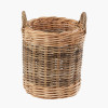 Tobs S/5 Grey and White Kubu Rattan Round Storage Baskets