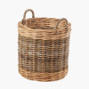 Tobs S/5 Grey and White Kubu Rattan Round Storage Baskets