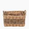 Tobs S/4 Grey and White Kubu Rattan Rectangular Storage Baskets