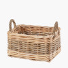 Tobs S/4 Grey and White Kubu Rattan Rectangular Storage Baskets