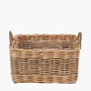 Tobs S/4 Grey and White Kubu Rattan Rectangular Storage Baskets