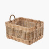 Tobs S/4 Grey and White Kubu Rattan Rectangular Storage Baskets