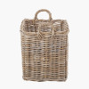 Tobs S/2 Grey Rattan Square Log Baskets