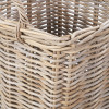 Tobs S/2 Grey Rattan Square Log Baskets