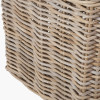 Tobs S/2 Grey Rattan Square Log Baskets